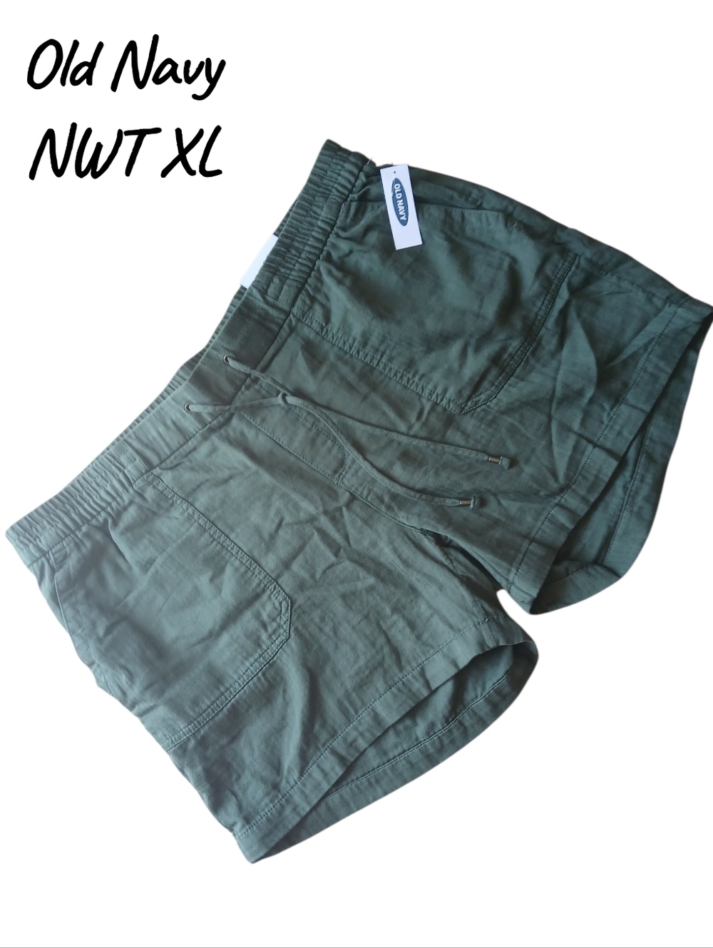 Old Navy Olive Green Drawstring Casual Women’s Shorts